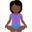 woman in lotus position, dark skin tone